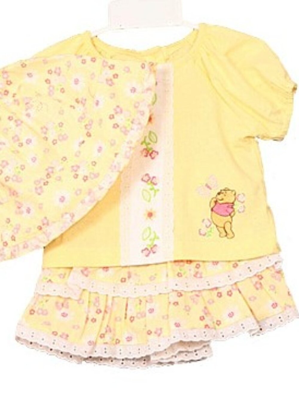 Disney - Winnie the Pooh 3-Pc Yellow Floral Skort Set